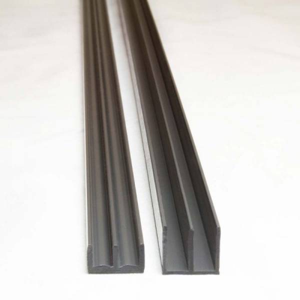 GLASFÜHRUNGSPROFILE 4 mm schwarz – weiß – silber